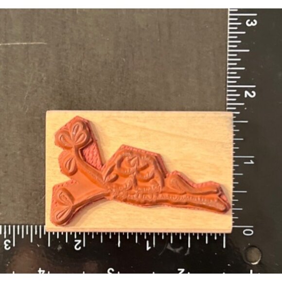 VINTAGE Wood mounted Rubber Stamp Lovebirds On Branch By G-Rated Rubberstamps - Picture 2 of 3